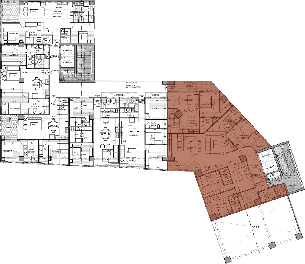 Plano Tipo N — Unión E y F